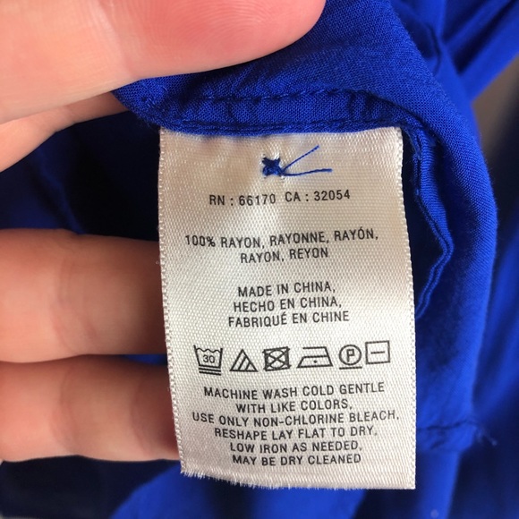 Maeve Anthropologie Blue Islet Button Down Pocket Blouse - Picture 5 of 6